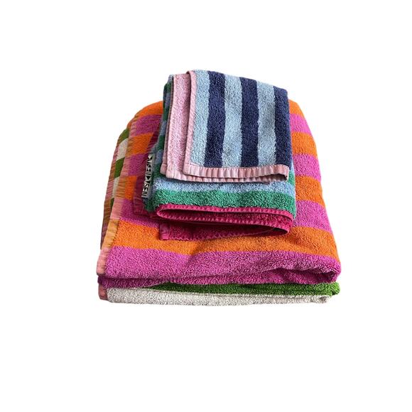 Dusen Dusen Striped Bath Towels Set of 4 - Picture 5 of 11